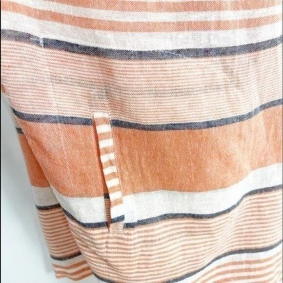 Bb Dakota Avery Striped linen blend draped Vest medium NWT Style # BG21540 - Picture 4 of 7